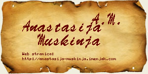 Anastasija Muškinja vizit kartica